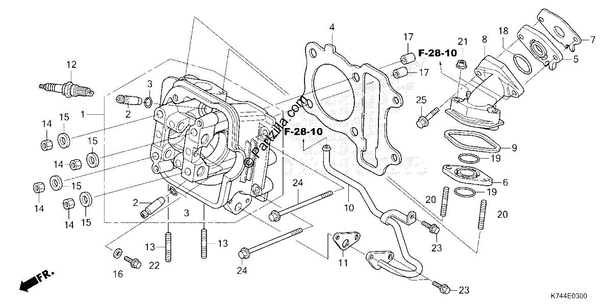 Diagrama de CYLINDER HEAD