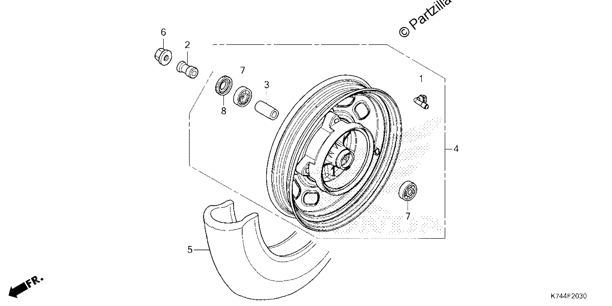 Diagrama de FRONT WHEEL