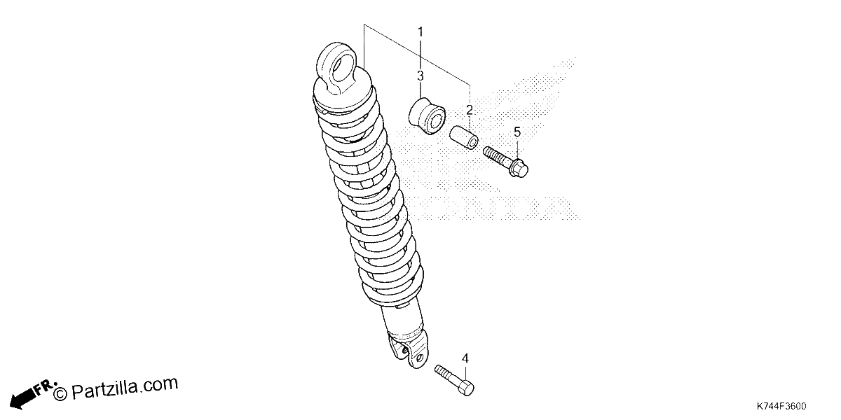 Diagrama de REAR SHOCK ABSORBER