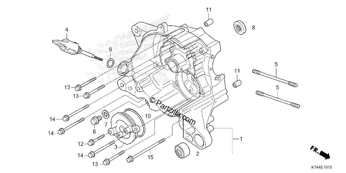 Diagrama de RIGHT CRANKCASE