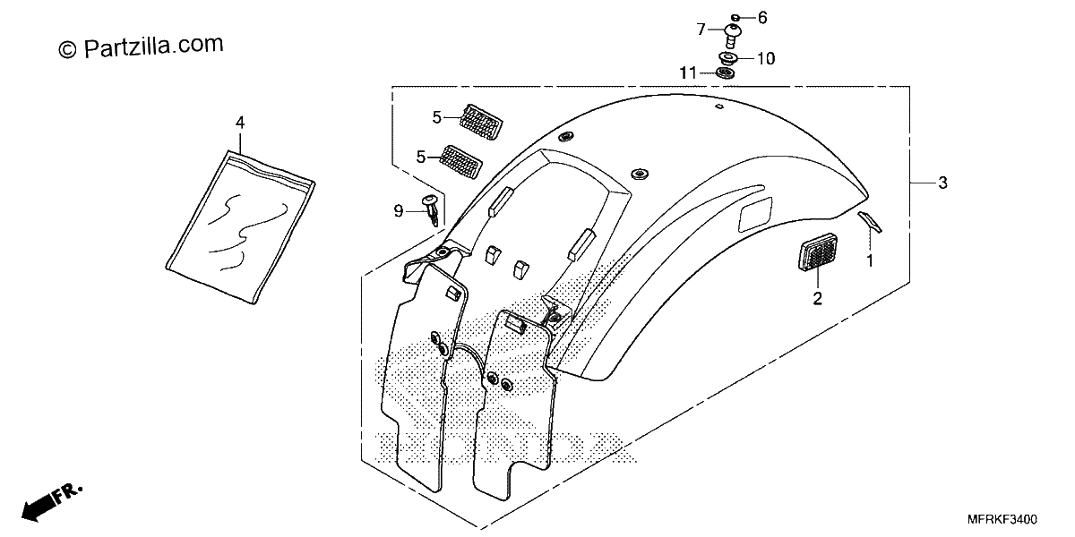 Diagrama de REAR FENDER