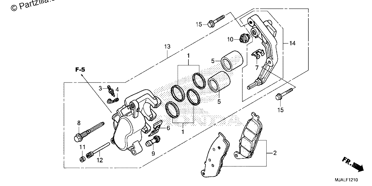 Diagrama de FRONT BRAKE CALIPER 1