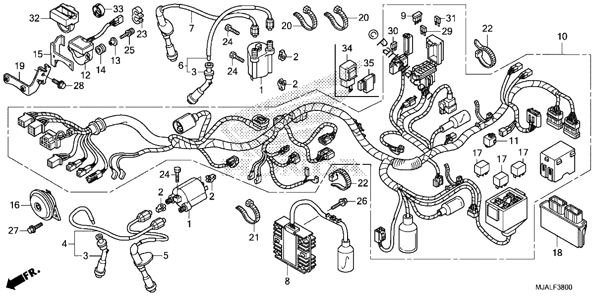 Diagrama de WIRE HARNESS 1