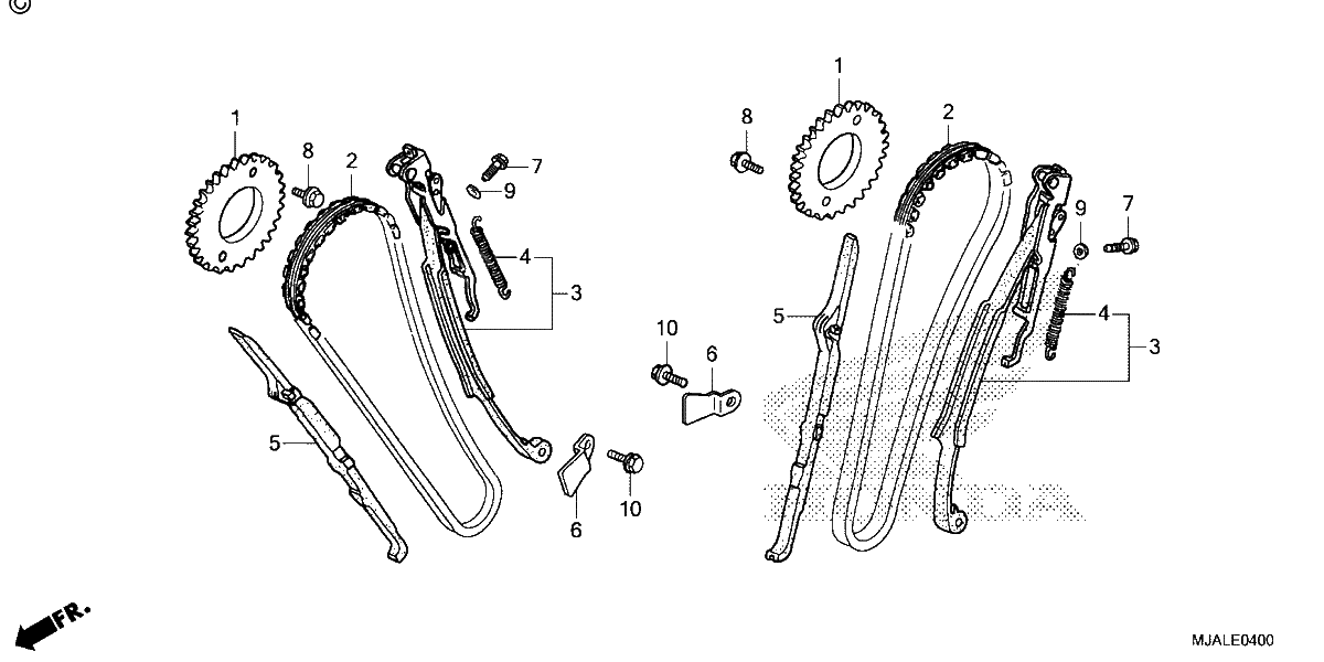 Diagrama de CAM CHAIN TENSIONER