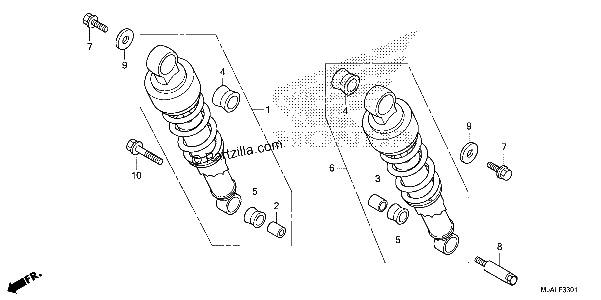 Diagrama de REAR SHOCK ABSORBER 2