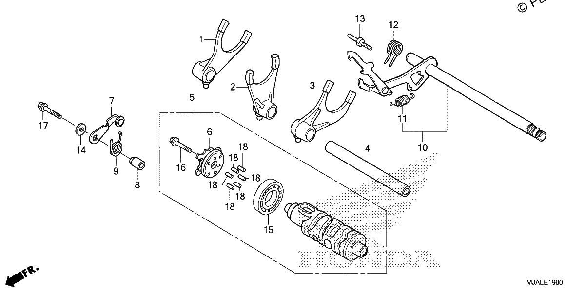 Diagrama de GEARSHIFT DRUM
