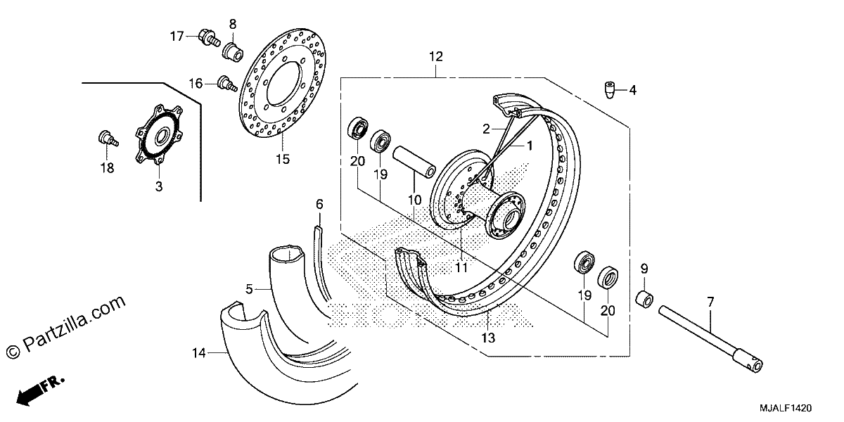 Diagrama de FRONT WHEEL