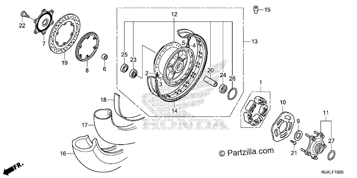 Diagrama de REAR WHEEL 2