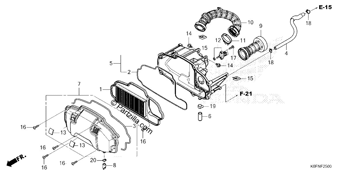 Diagrama de AIR CLEANER