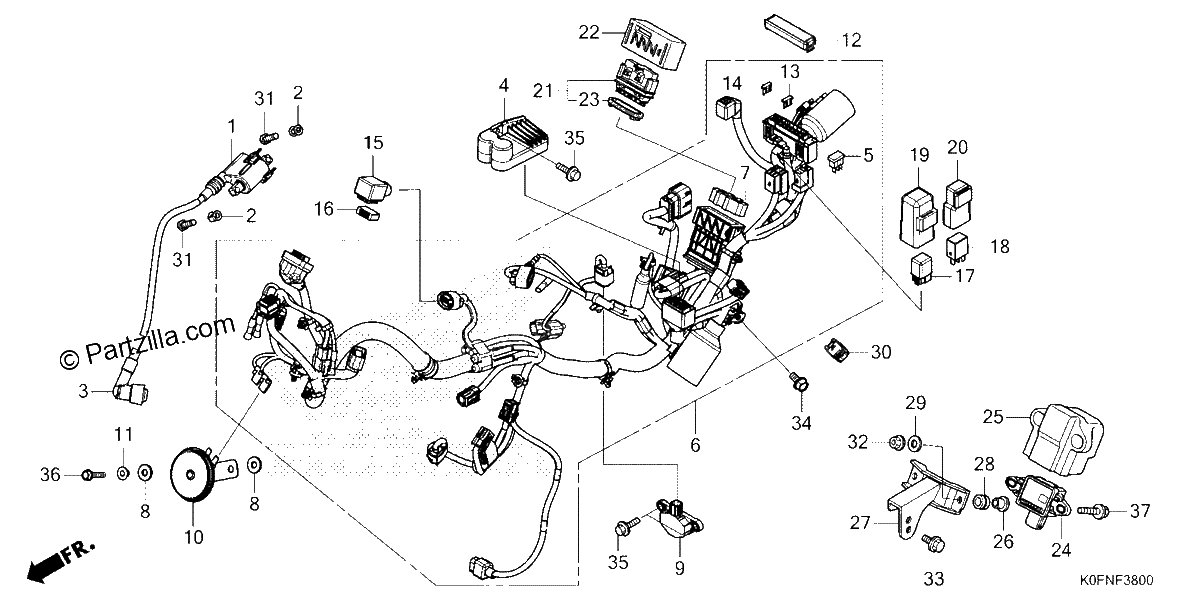 Diagrama de WIRE HARNESS