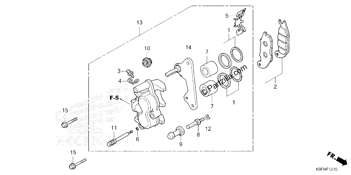 Diagrama de FRONT BRAKE CALIPER