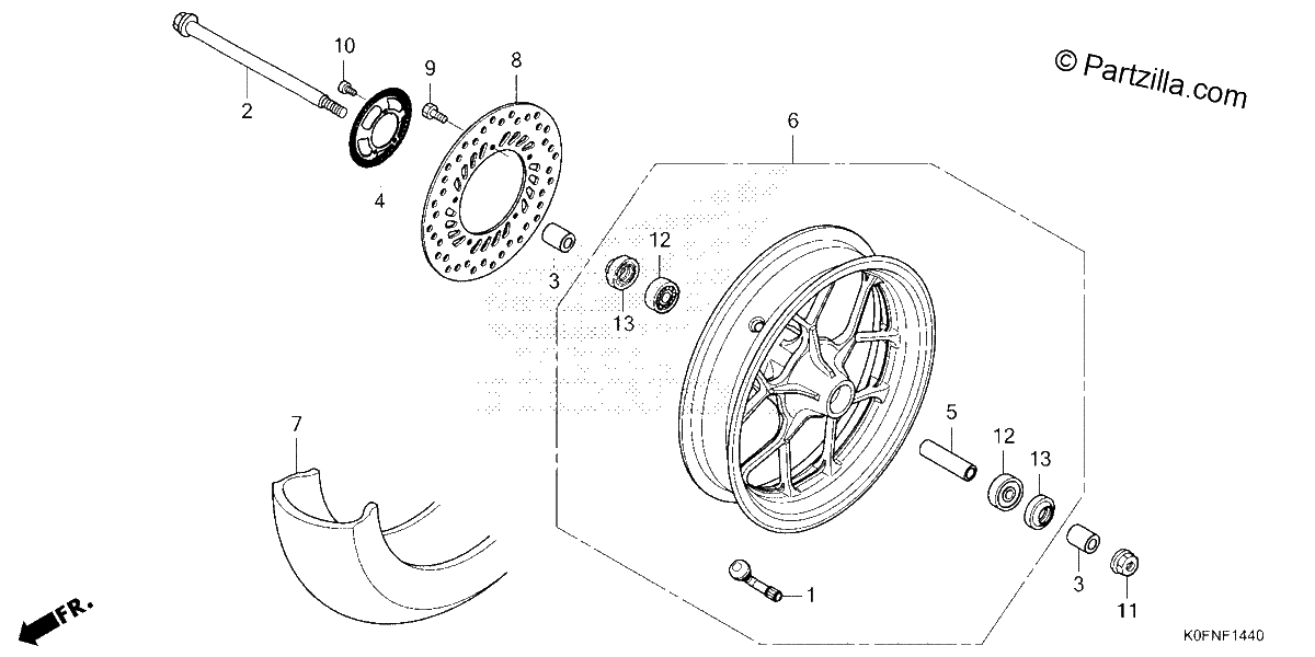Diagrama de FRONT WHEEL