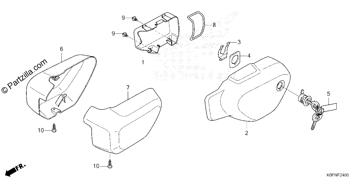 Diagrama de SIDE OUTER COVER