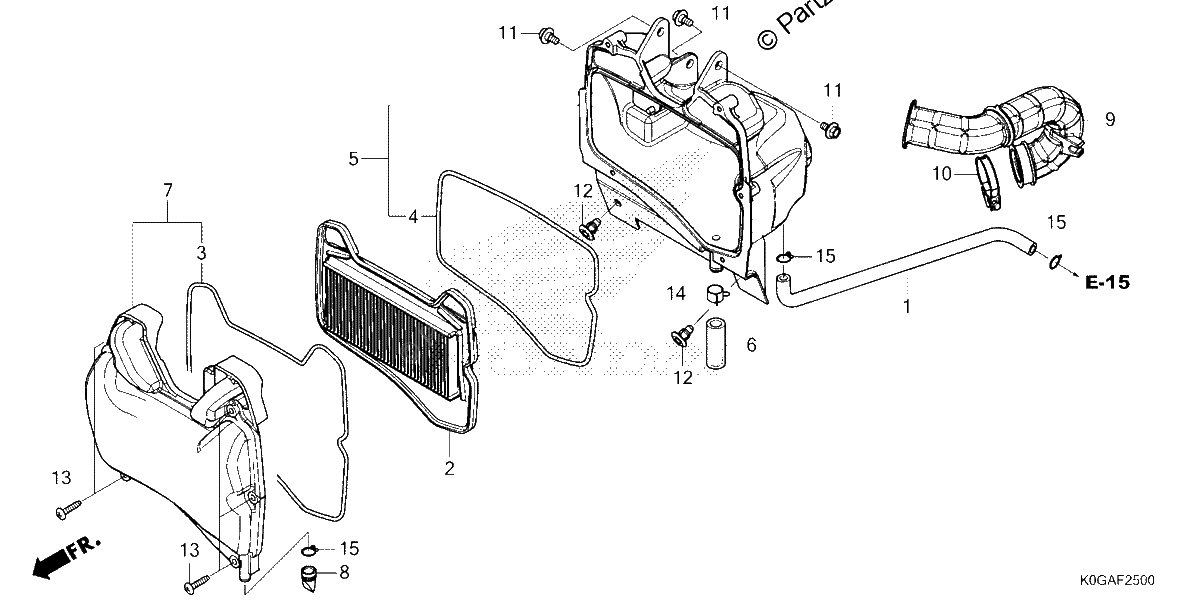 Diagrama de AIR CLEANER