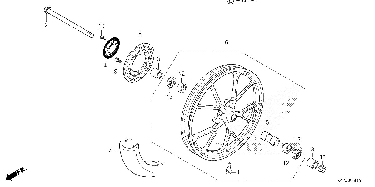Diagrama de FRONT WHEEL