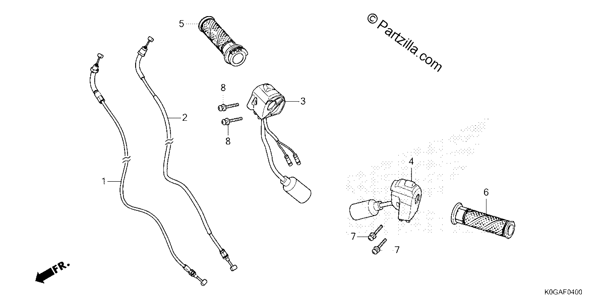 Diagrama de HANDLE SWITCH CABLE