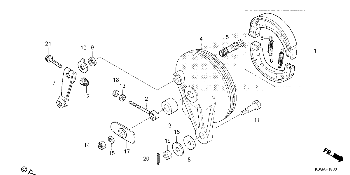 Diagrama de REAR BRAKE PANEL