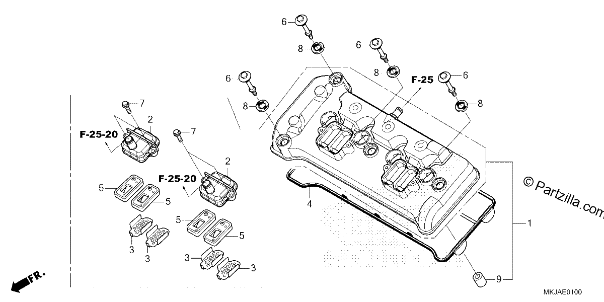 Diagrama de CYLINDER HEAD COVER