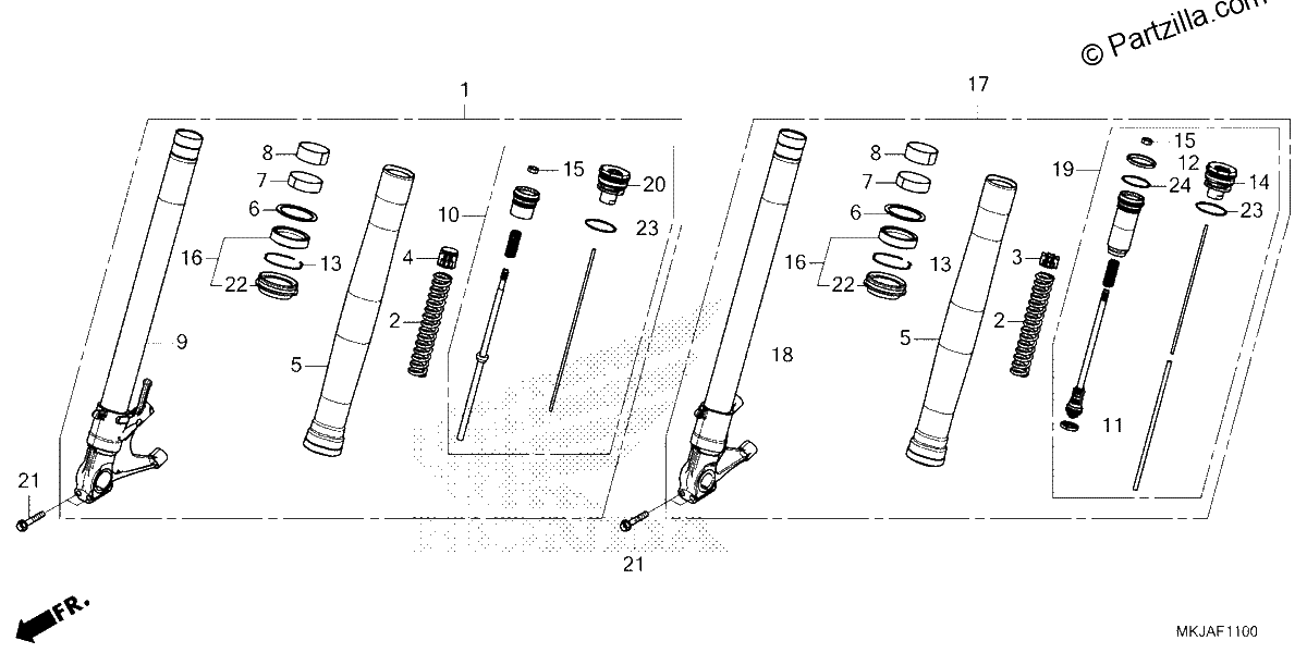 Diagrama de FRONT FORK