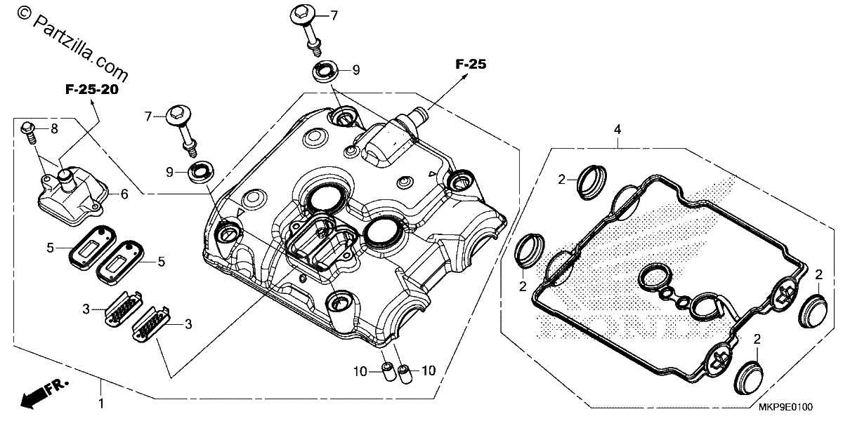 Diagrama de CYLINDER HEAD COVER