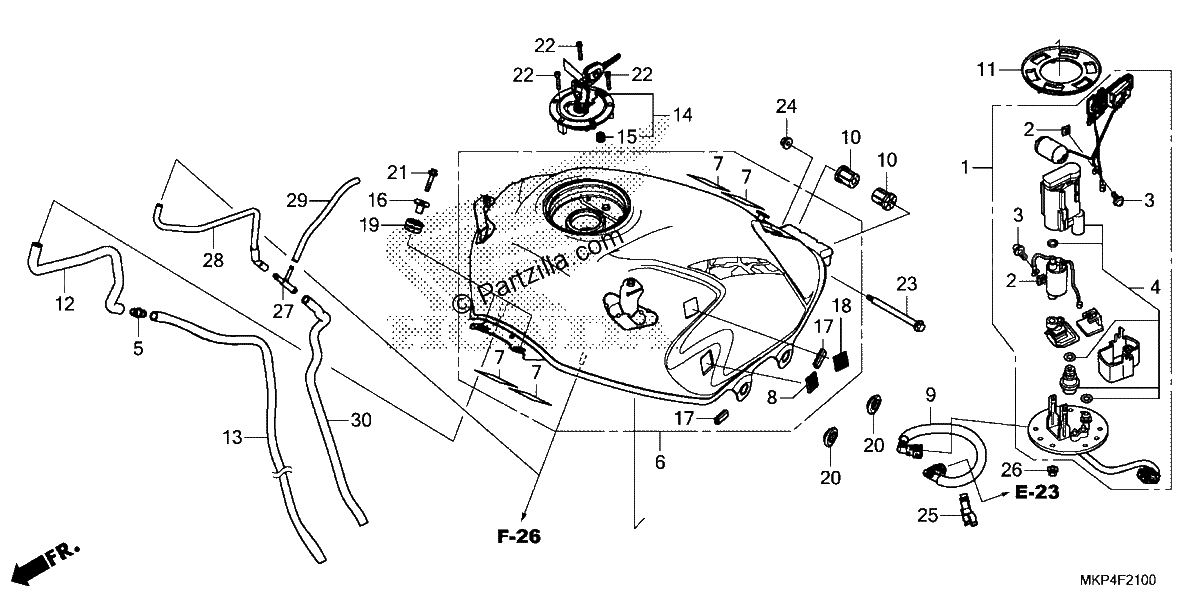 Diagrama de FUEL TANK FUEL PUMP