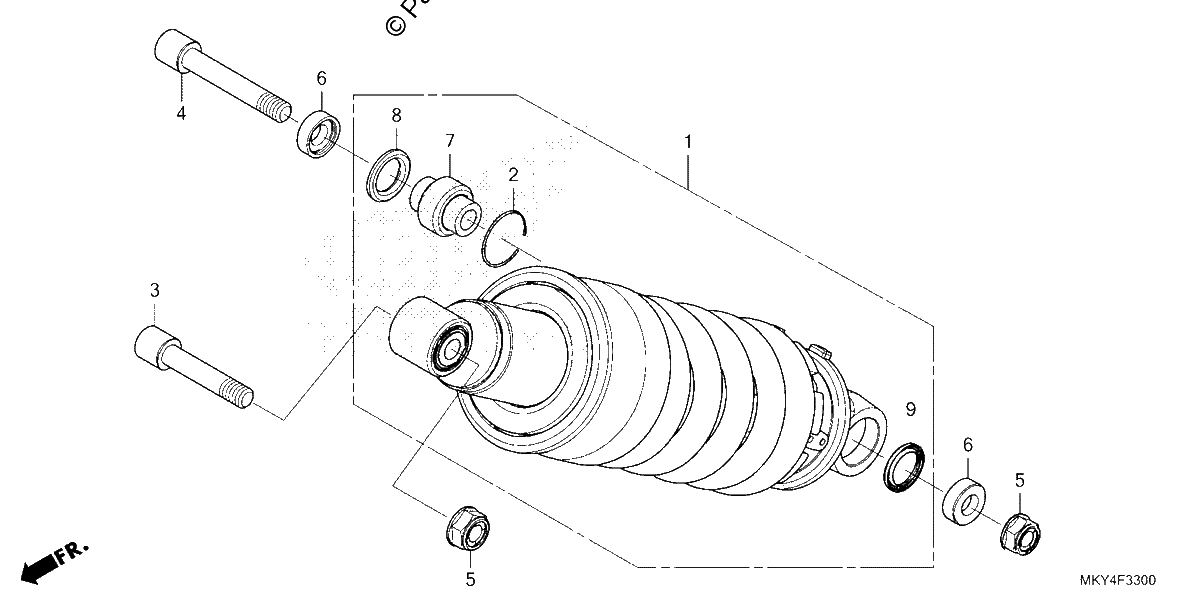 Diagrama de REAR SHOCK ABSORBER