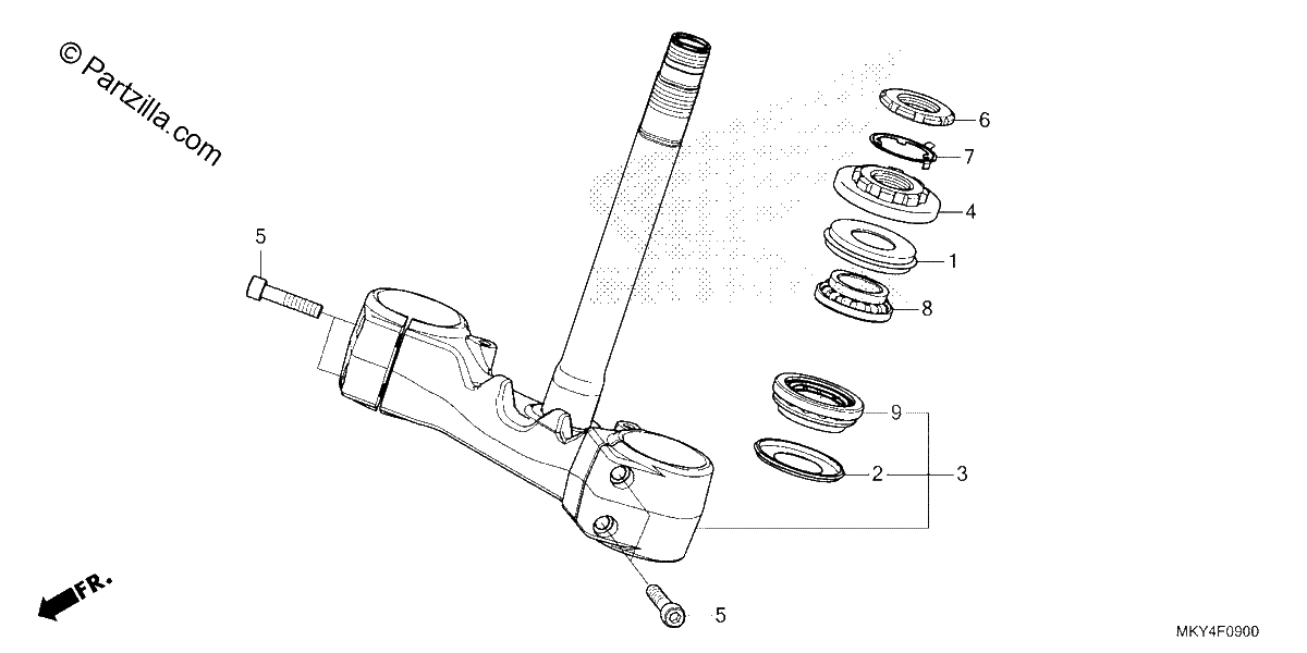 Diagrama de STEERING STEM 1