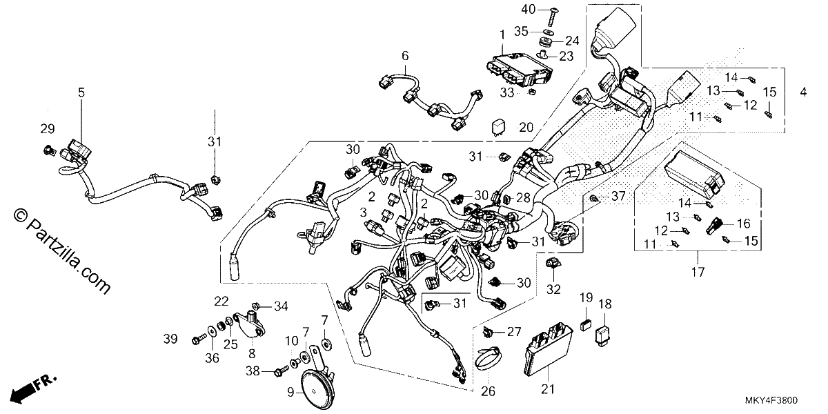 Diagrama de WIRE HARNESS