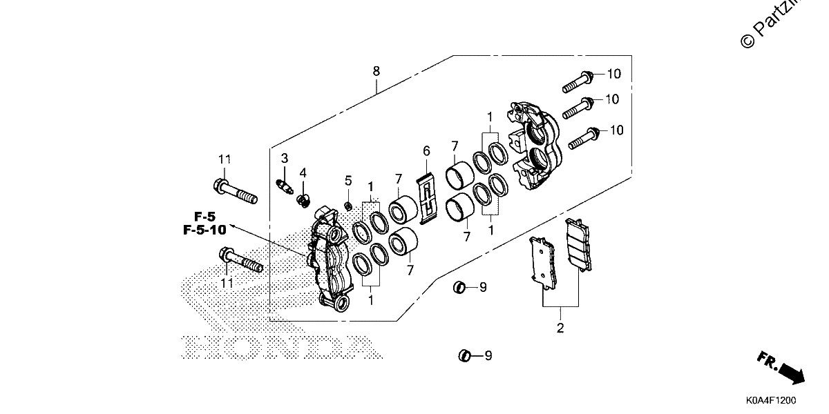 Diagrama de FRONT BRAKE CALIPER