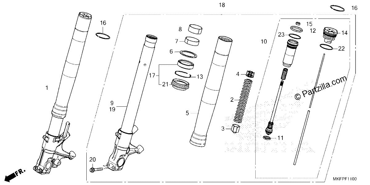 Diagrama de FRONT FORK