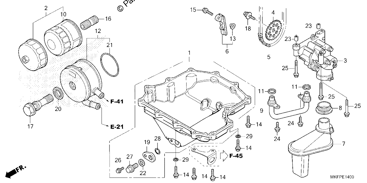 Diagrama de OIL PAN OIL PUMP