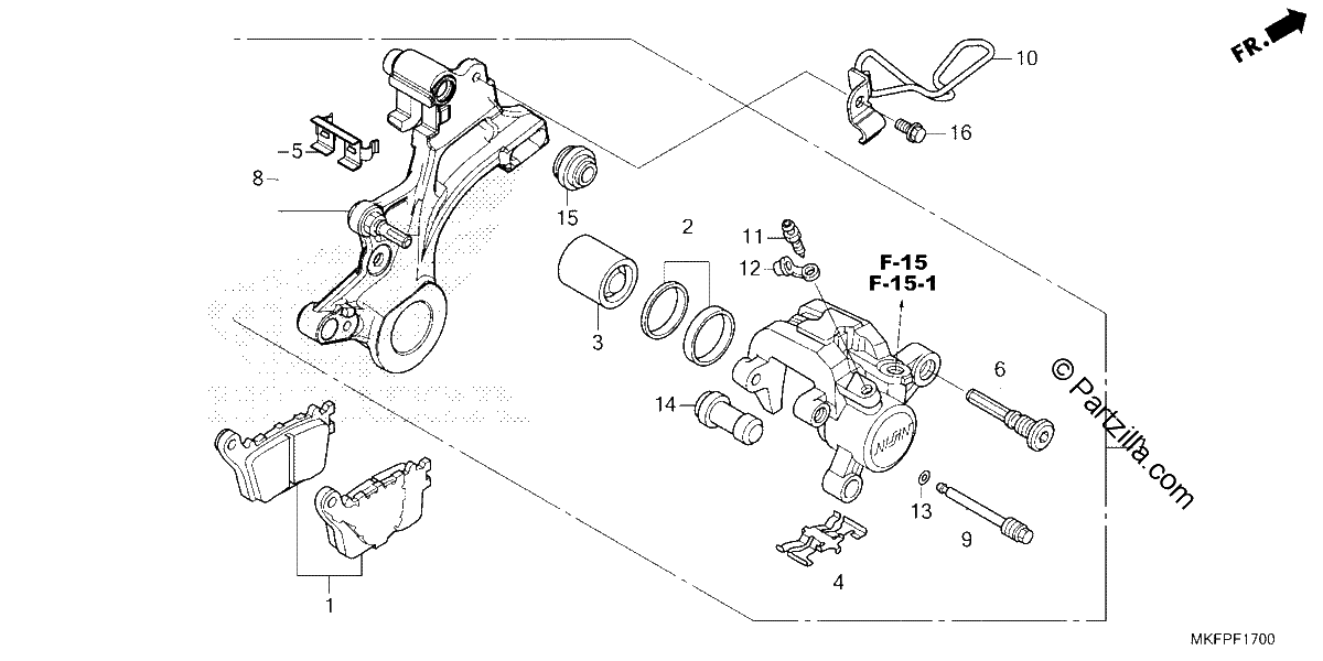 Diagrama de REAR BRAKE CALIPER