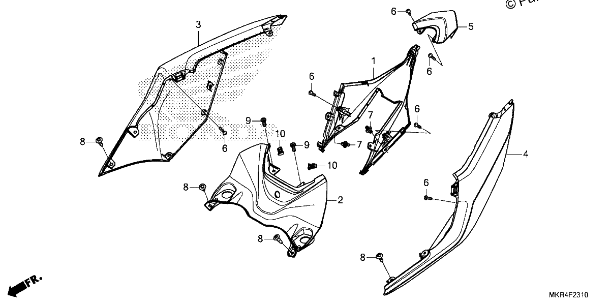Diagrama de REAR COWL