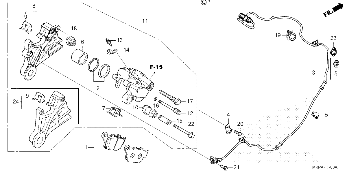 Diagrama de REAR BRAKE CALIPER
