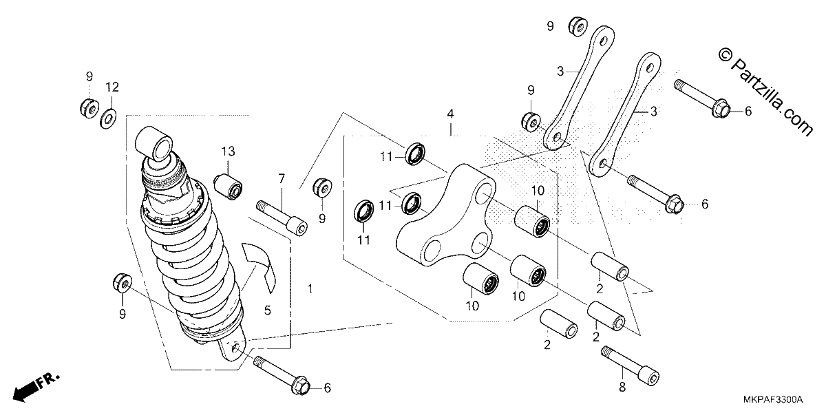 Diagrama de REAR SHOCK ABSORBER