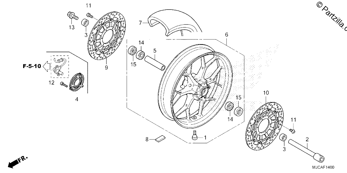 Diagrama de FRONT WHEEL