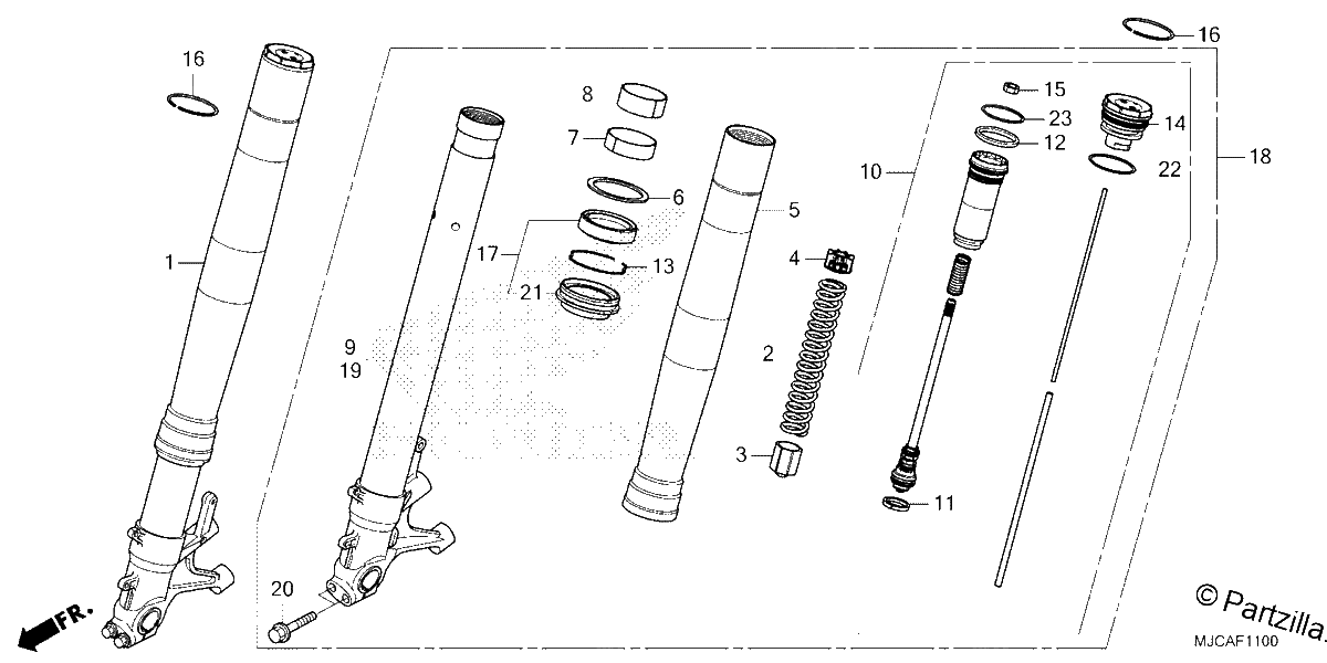 Diagrama de FRONT FORK