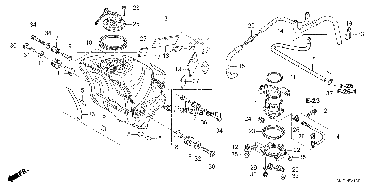 Diagrama de FUEL TANK FUEL PUMP