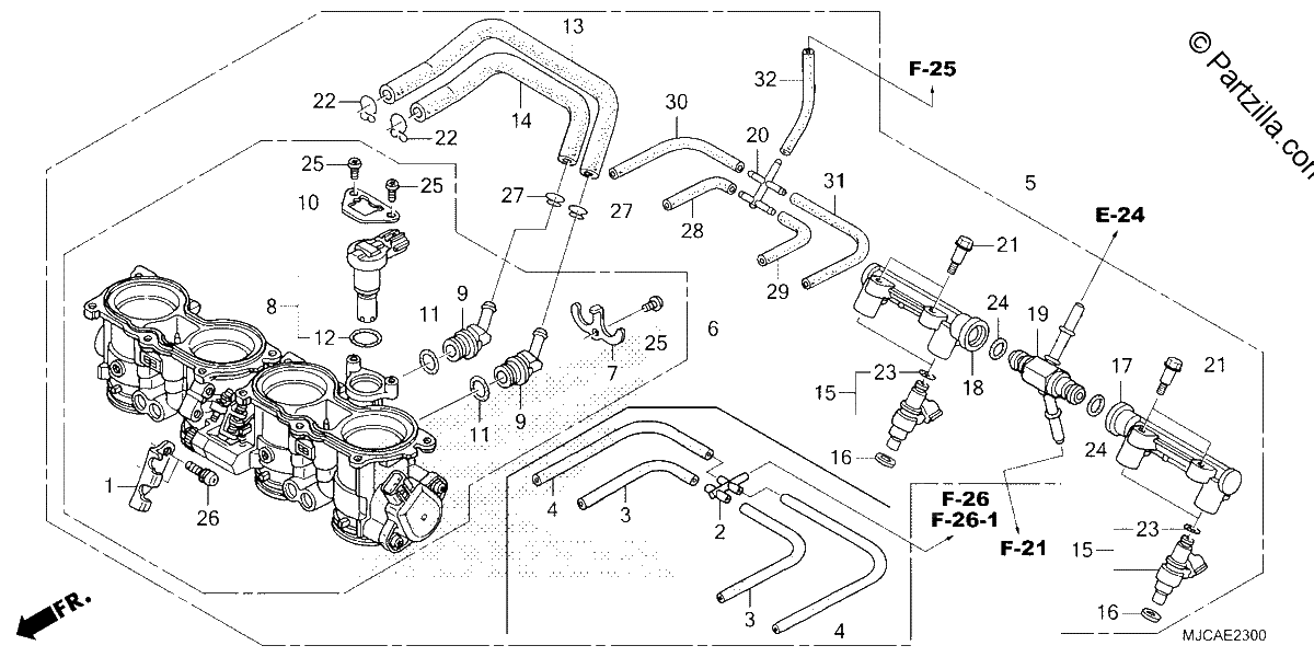 Diagrama de THROTTLE BODY