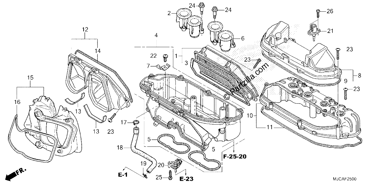 Diagrama de AIR CLEANER