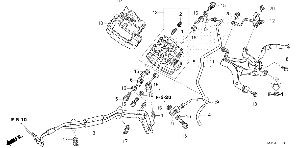 Diagrama de FRONT VALVE UNIT