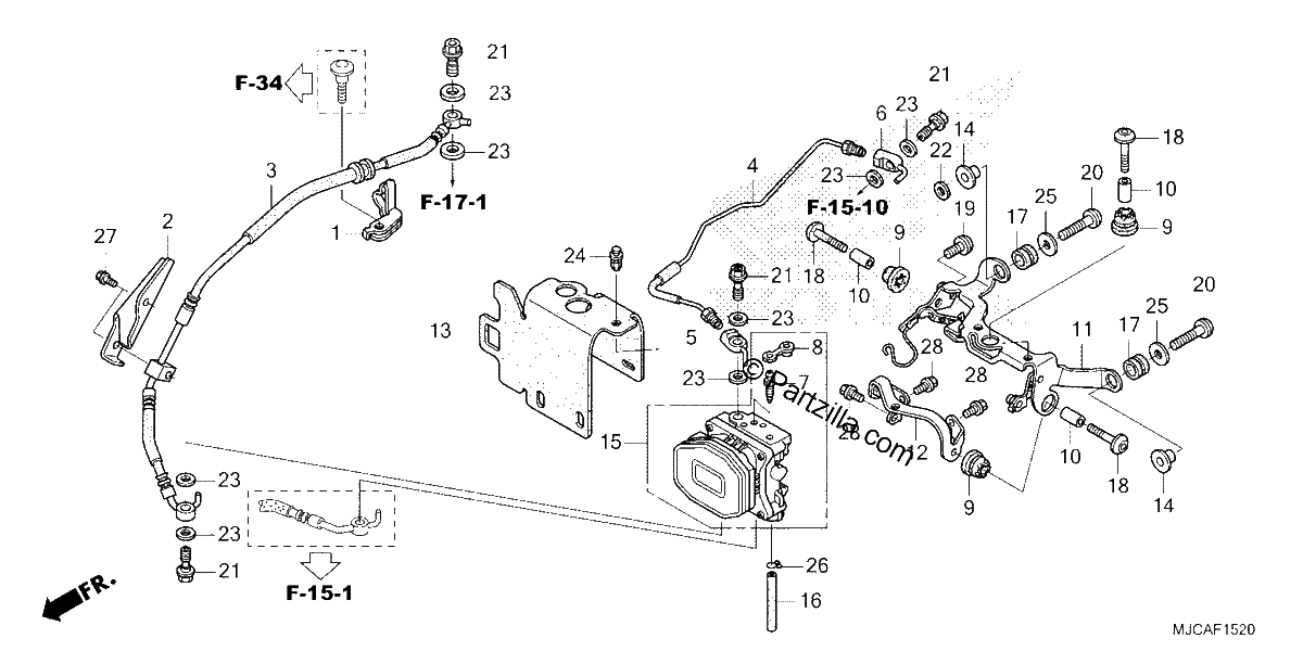 Diagrama de REAR VALVE UNIT
