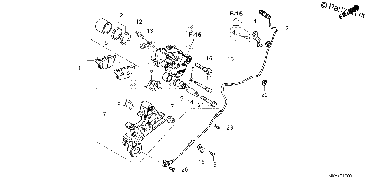 Diagrama de REAR BRAKE CALIPER