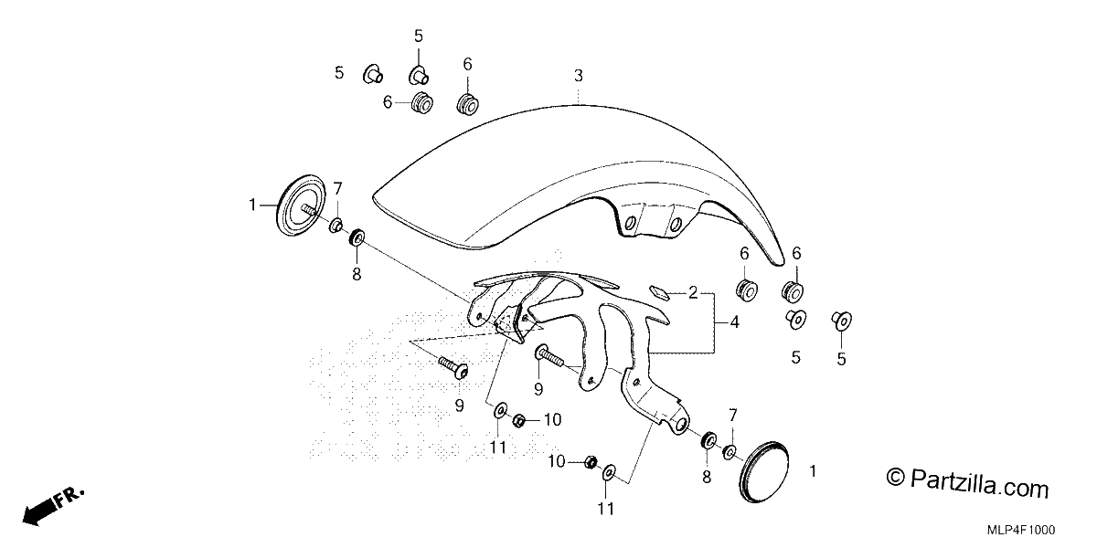 Diagrama de FRONT FENDER