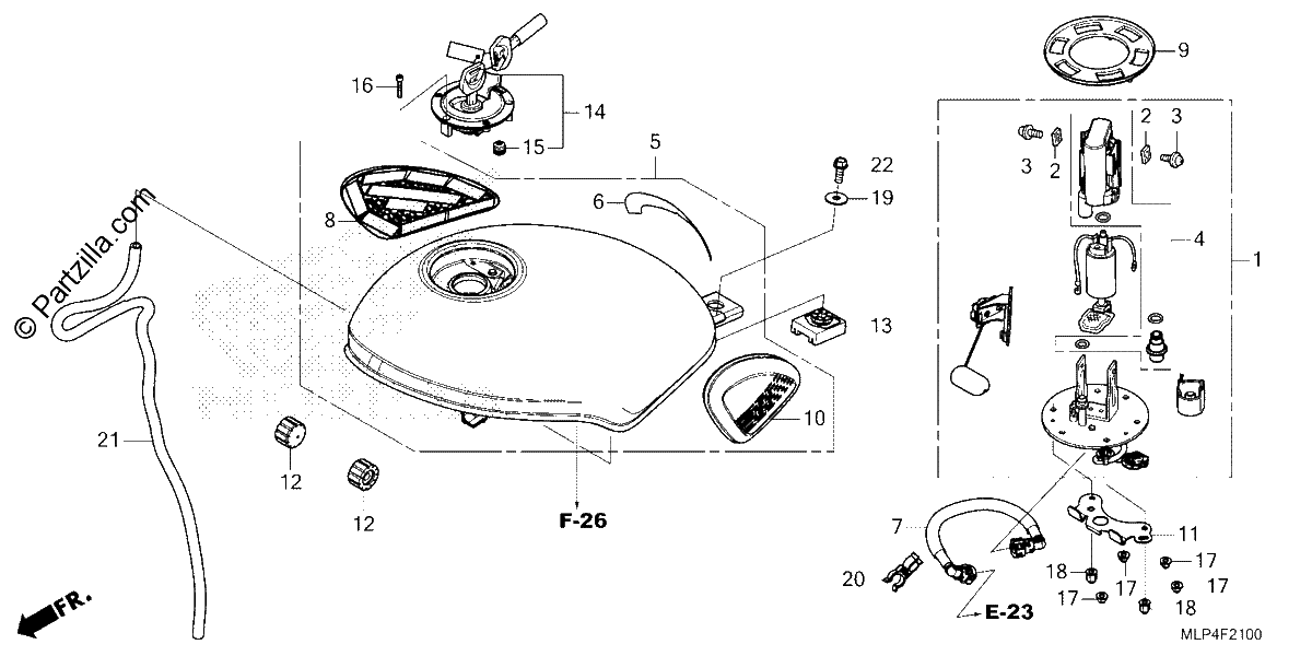 Diagrama de FUEL TANK FUEL PUMP
