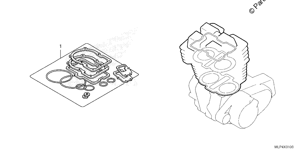 Diagrama de GASKET KIT A