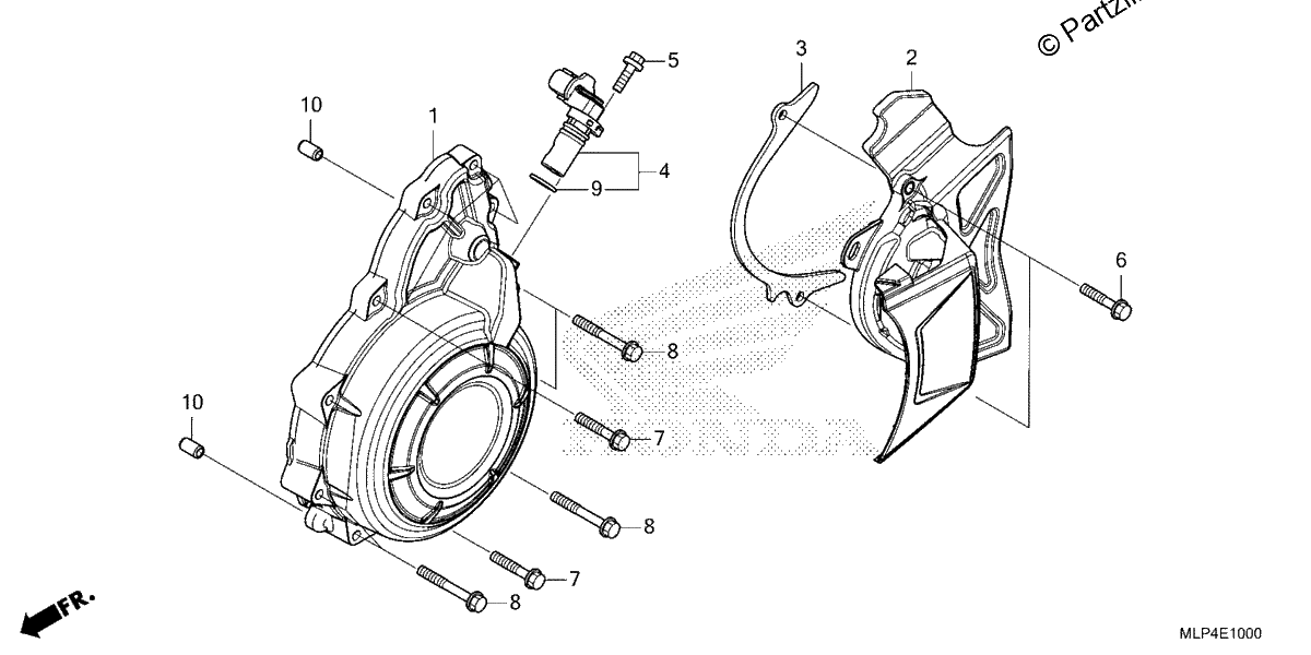 Diagrama de LEFT CRANKCASE COVER