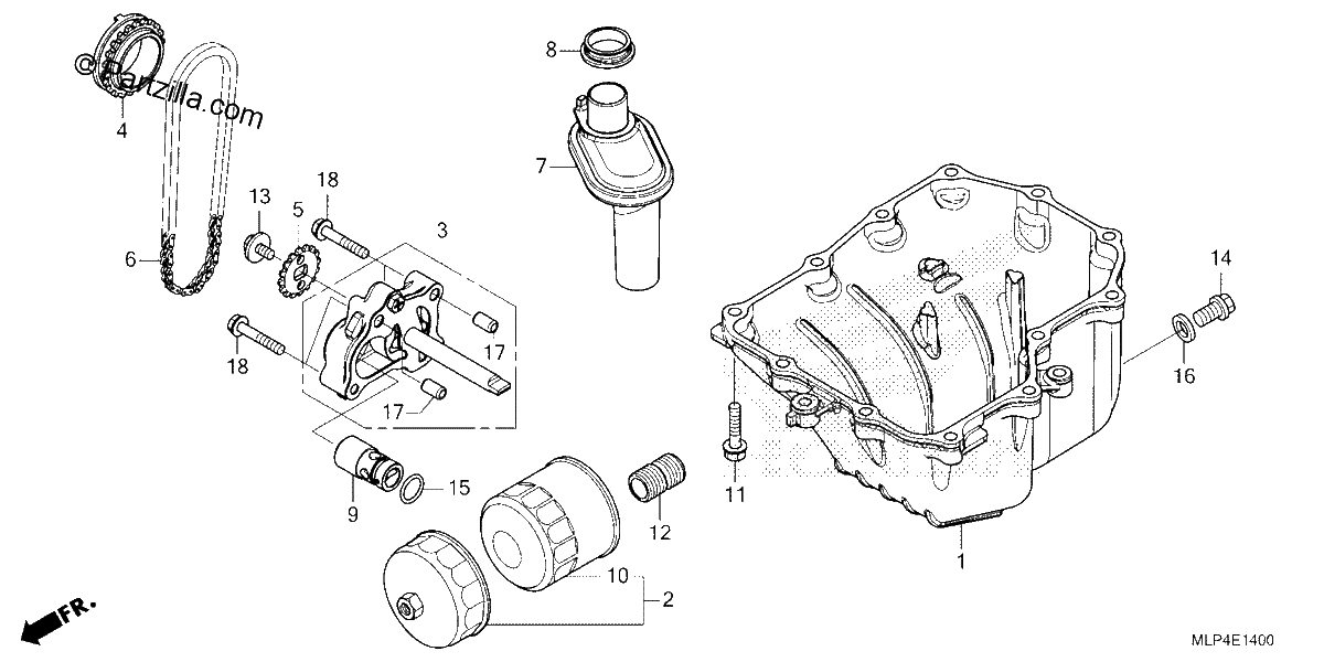 Diagrama de OIL PAN OIL PUMP