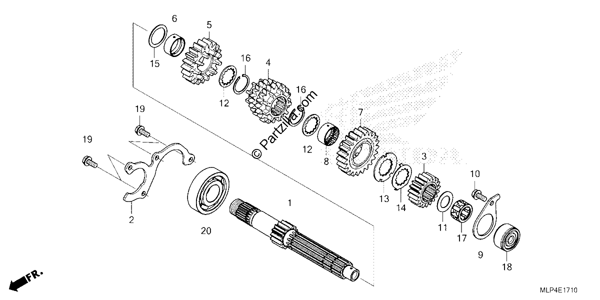 Diagrama de TRANSMISSION MAINSHAFT