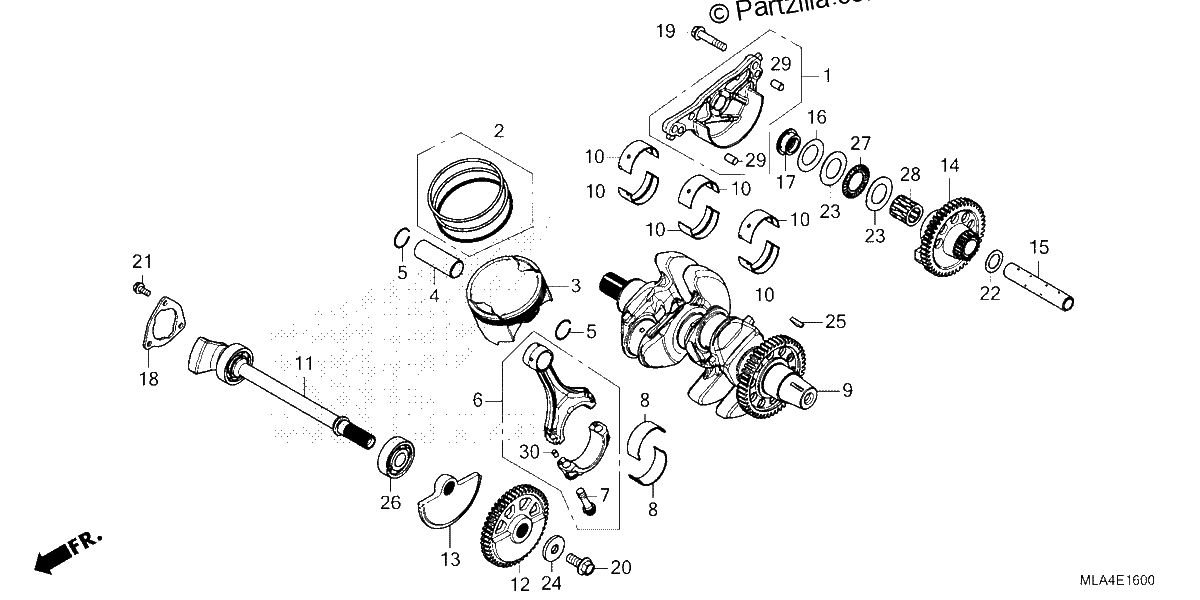 Diagrama de CRANKSHAFT PISTON